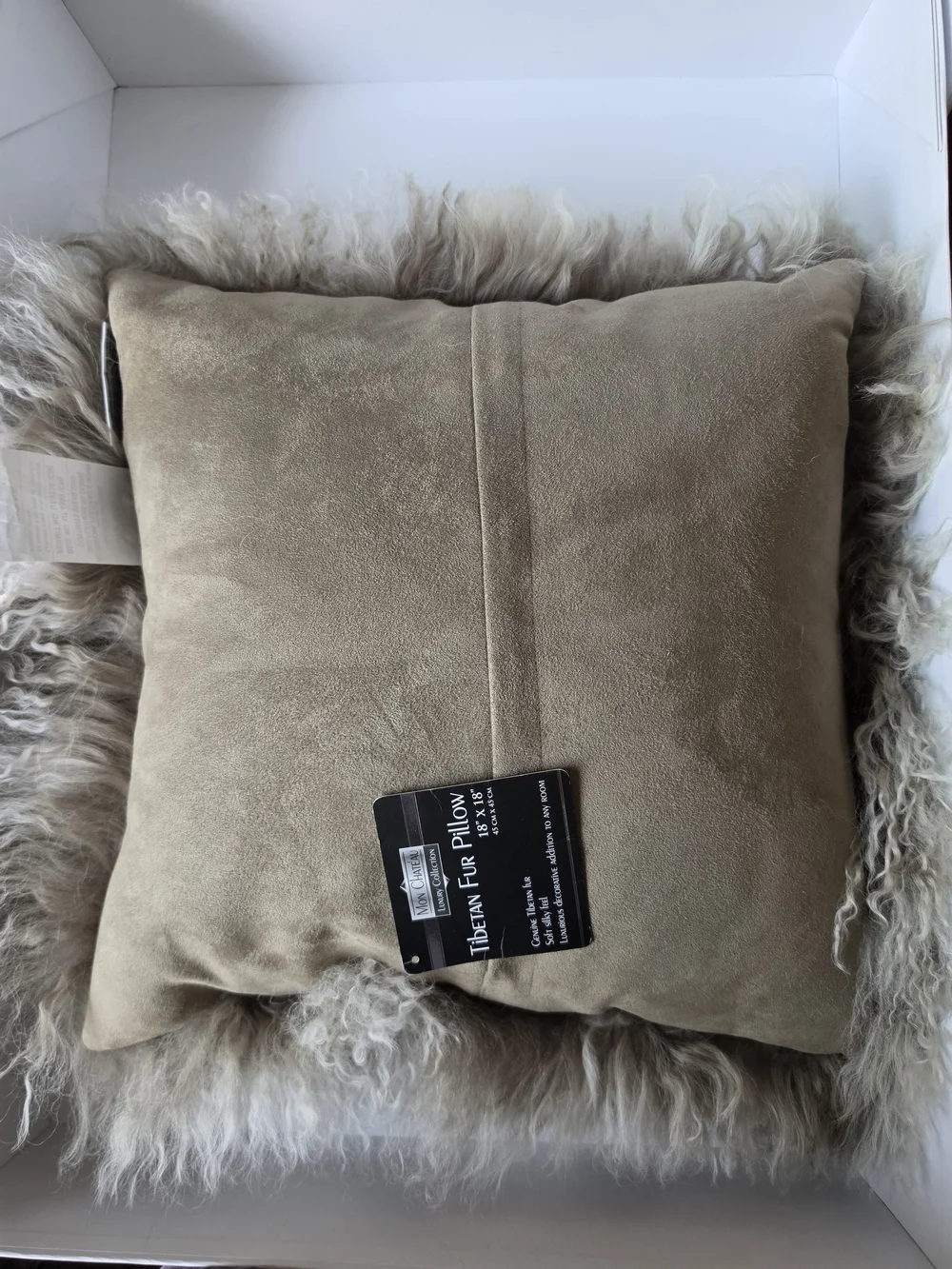 Tibetan Fur Sheepskin Throw Pillow